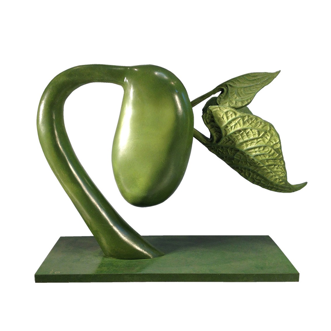 Sculpture bronze, végétale